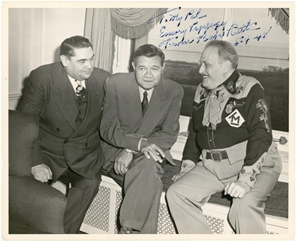 1948 Babe Ruth Signed/Inscribed B&W 8x10 Photograph (JSA)